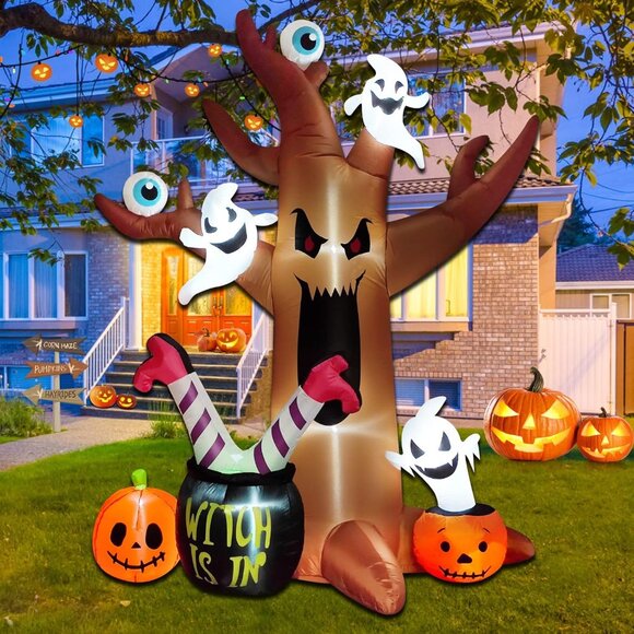 ⚡8 Ft Halloween Inflatables Outdoor Decorations  Outdoor Spooky Halloween - Picture 1 of 6